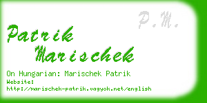 patrik marischek business card